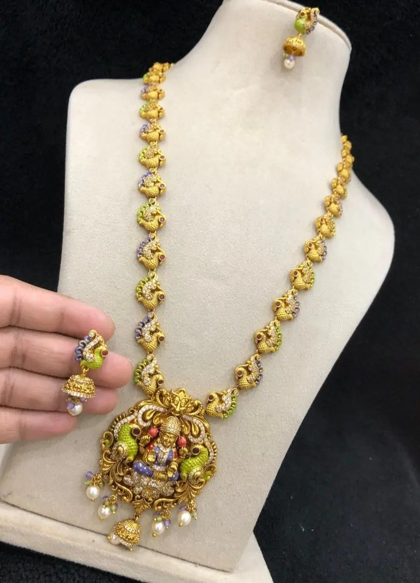 Antique Temple Nagas Inspired Haram Set